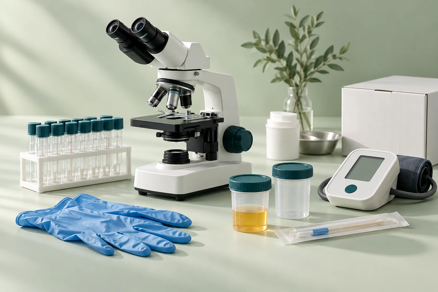 Medical and laboratory supplies brand illustration